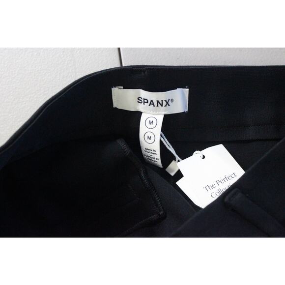 Spanx Ponte Barrel Pant Womens Medium Black Pull On Pleated Office Career NEW - Picture 3 of 6